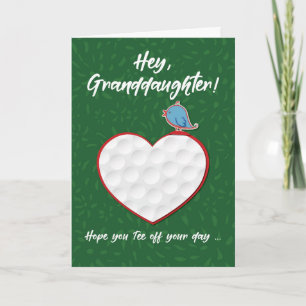 Grandtochter Golf Sport Herz Valentine Preteen Karte