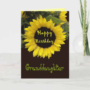 Grandtochter Happy Birthday fröhliche Sonnenblume Karte