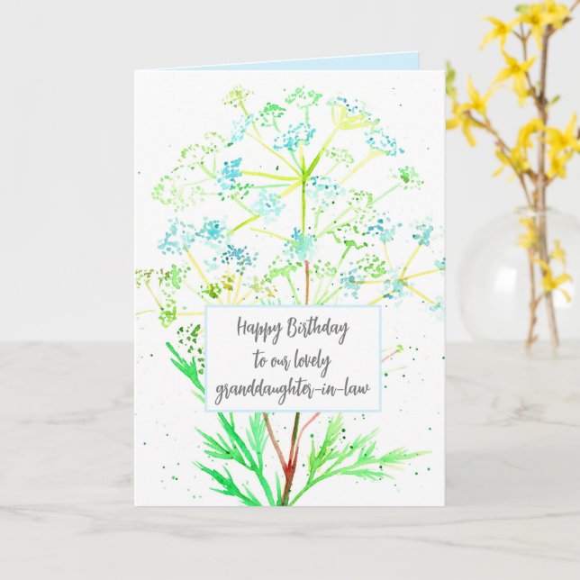 Grandtochter im Recht glücklich zum Geburtstag bla Karte (Gelbe Blume)