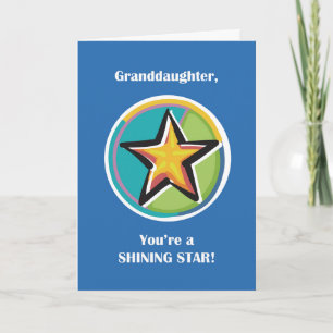 Grandtochter mit Shining Star gratulieren Karte