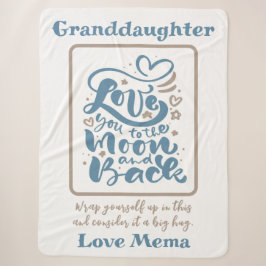 Grandtochter zum Mond und zurück Liebe Mema Sherpadecke