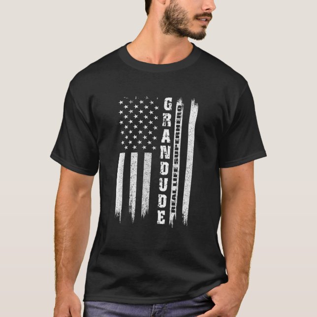 Grandude Real Life Superhero Opa Geschenk Männer T T-Shirt (Vorderseite)