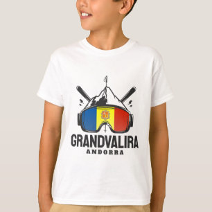Grandvalira Andorra Ski Resort Retro Skifahren T-Shirt