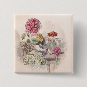 Grandville Dahlia Button