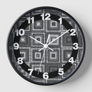 Grange Granny Carré Motif Horloge murale