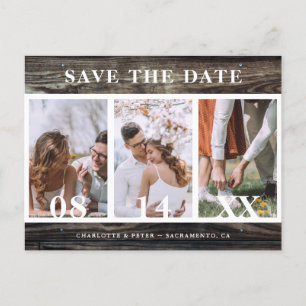 Grange mariage en bois Enregistrer la date Cartes 