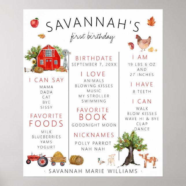 Grange Rouge | Affiche pour le premier anniversair (Devant)