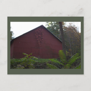 Grange rouge avec carte postale Ivy