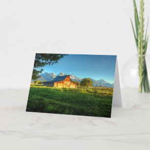 Grange Rural Farm Life Scene Carte de voeux vierge