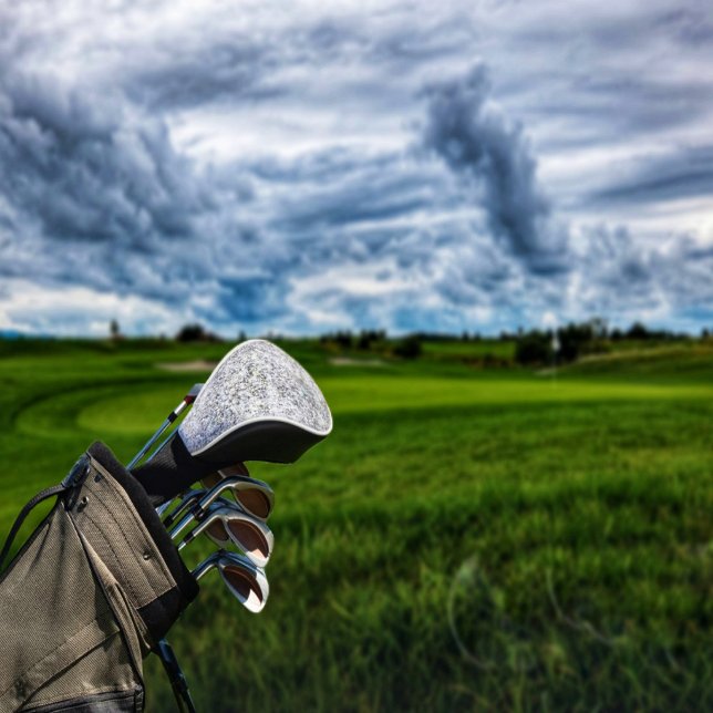 Granit Black Golf Headcover (Display the granite look of marble, to your golf clubs, with this Granite Black Golf Club Cover!)