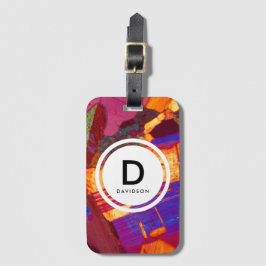 Granit Dünne Sektion Rocktextur Monogramm Gepäckanhänger