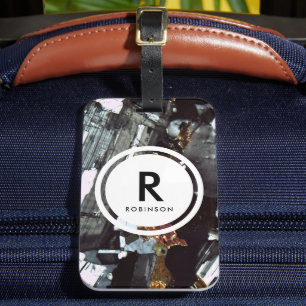 Granit-Dünnschicht-Monogramm Gepäckanhänger