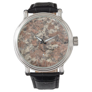 Granit-Felsen-Beschaffenheit --- Rosa Armbanduhr