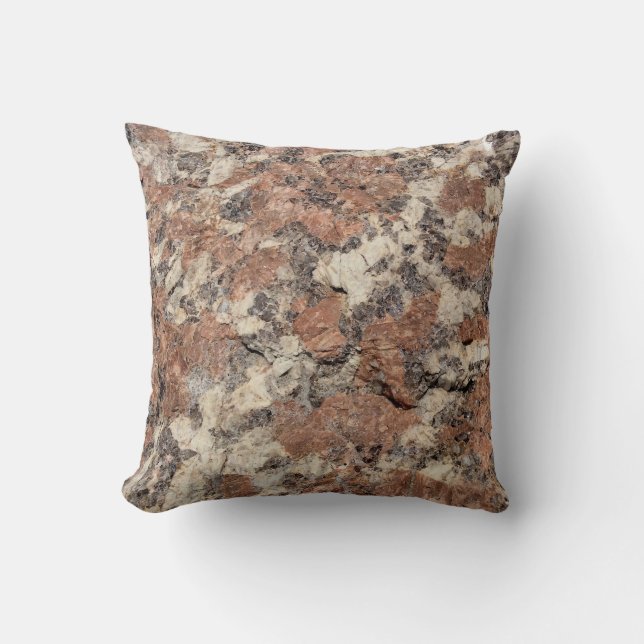 Granit-Felsen-Beschaffenheit --- Rosa Kissen (Vorderseite)