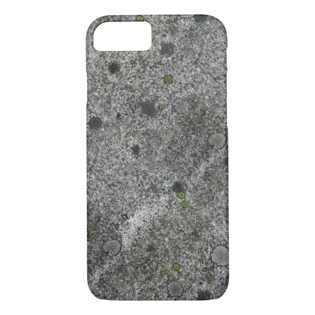Granit-Felsen-Grau mit grünem Moos Case-Mate iPhone Hülle (Rückseite)