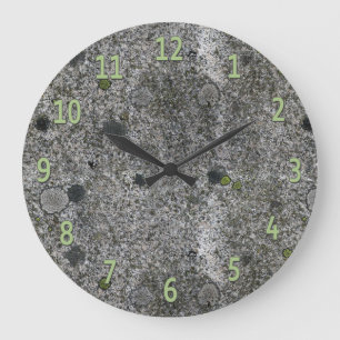 Granit-Felsen-Limone Stellen Große Wanduhr