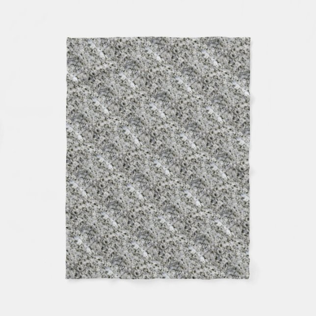 Granit-Felsen-Weiß Fleecedecke (Vorderseite)