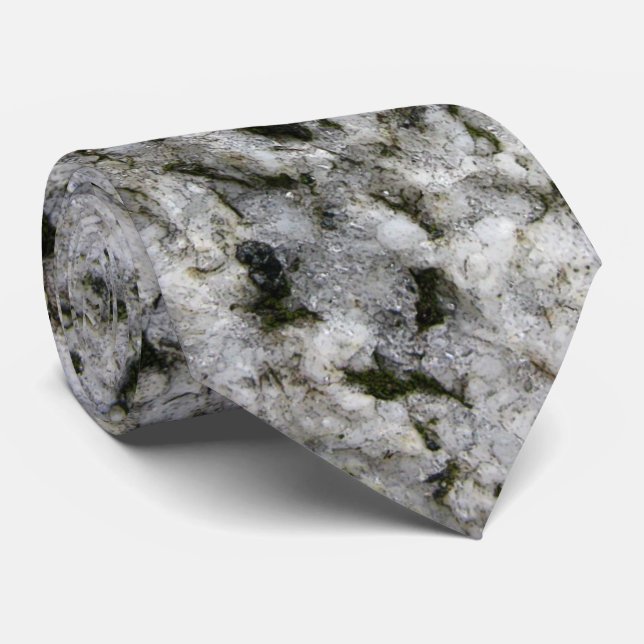 Granit-Felsen-Weiß Krawatte (Gerollt)