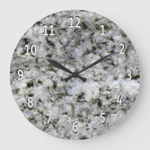 Granit-Felsen-Weiß mit weißen Stellen Große Wanduhr
