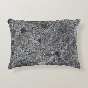 Granit-Grau mit blauen Details Dekokissen