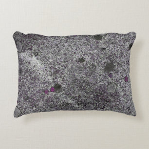 Granit-Grau mit rosa Details Zierkissen