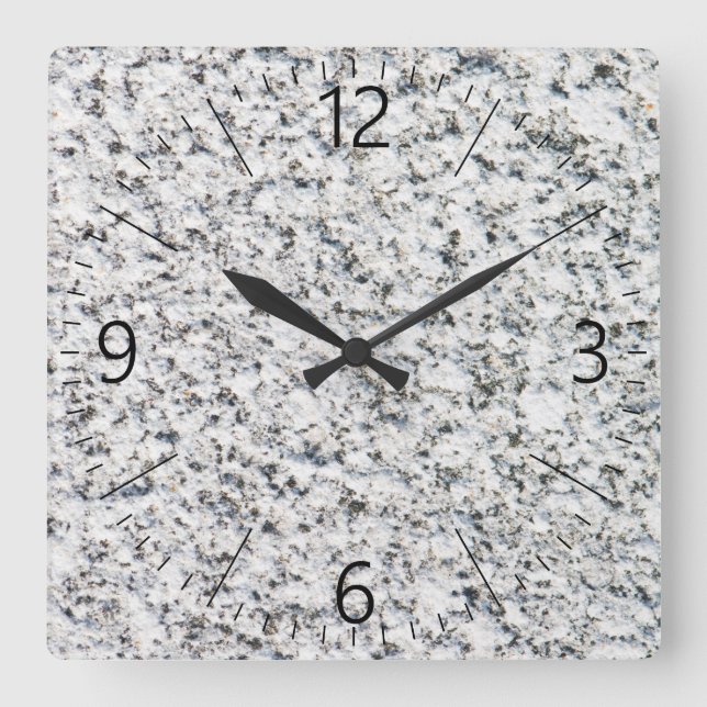 Granit-Oberflächenmuster Quadratische Wanduhr (Vorderseite)
