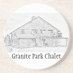 Granit-Park-Chalet-GedenkUntersetzer Sandstein Untersetzer