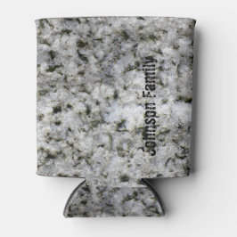 Granit Rock White mit Name Dosenkühler