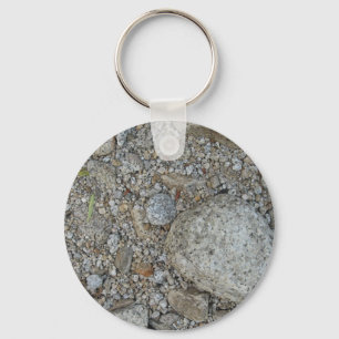 Granit-Steine drucken graue Schlüsselkette Schlüsselanhänger
