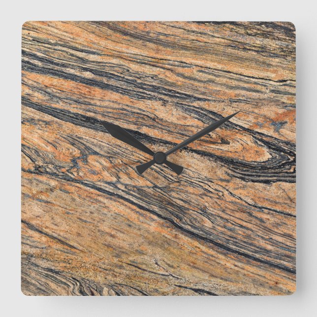Granit-Stone-Muster Akrylwall-Uhr Quadratische Wanduhr (Vorderseite)