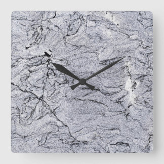 Granit-Stone-Muster Akrylwall-Uhr Quadratische Wanduhr