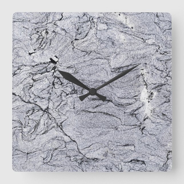 Granit-Stone-Muster Akrylwall-Uhr Quadratische Wanduhr (Vorderseite)
