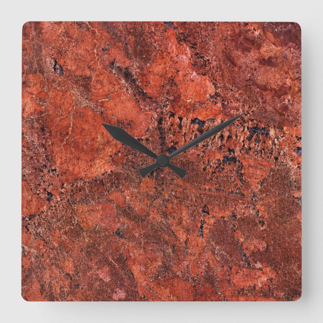 Granit-Stone-Muster Akrylwall-Uhr Quadratische Wanduhr (Vorderseite)