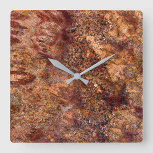 Granit-Stone-Muster Akrylwall-Uhr Quadratische Wanduhr