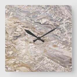 Granit-Stone-Muster Akrylwall-Uhr Quadratische Wanduhr