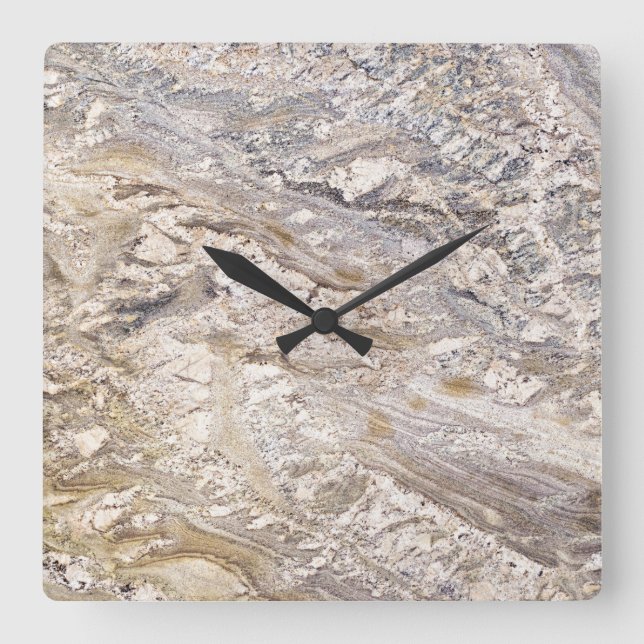 Granit-Stone-Muster Akrylwall-Uhr Quadratische Wanduhr (Vorderseite)
