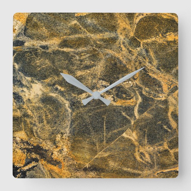 Granit-Stone-Muster Akrylwall-Uhr Quadratische Wanduhr (Vorderseite)