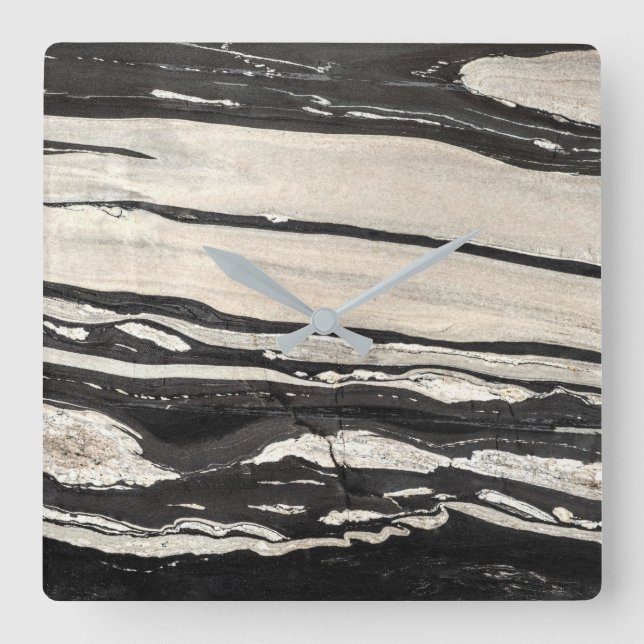 Granit-Stone-Muster Akrylwall-Uhr Quadratische Wanduhr (Vorderseite)