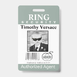 Granite Green Ring Bearer Security Abzeichen Ausweis