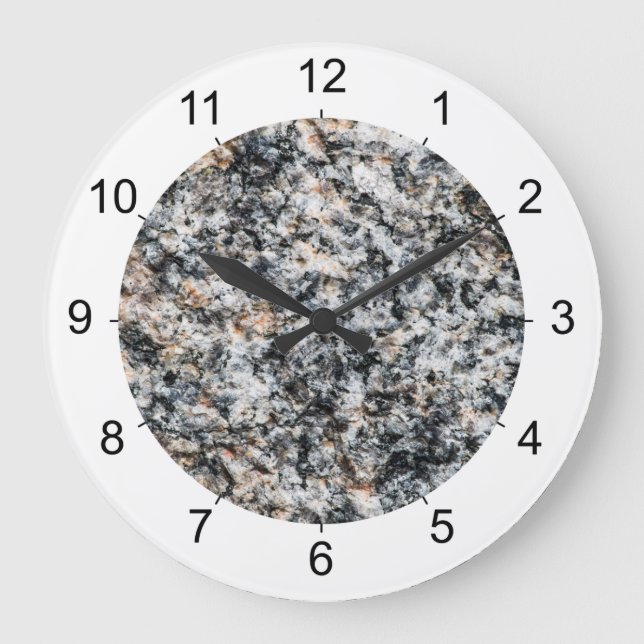 Granite - Hard Rock Große Wanduhr (Vorderseite)