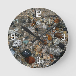 Granite Kies auf Tenaya Lake bei Yosemite Runde Wanduhr