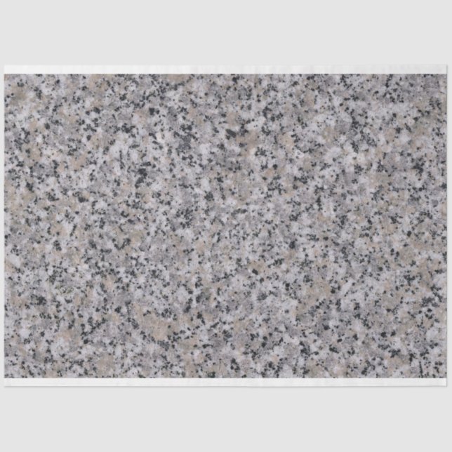 Granite Rock Marble Modernes Schwarz Grau Decoupag Seidenpapier (Vorderseite)