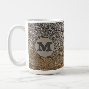 Granite Rockface Initial Coffee Tasse Sie anpassen