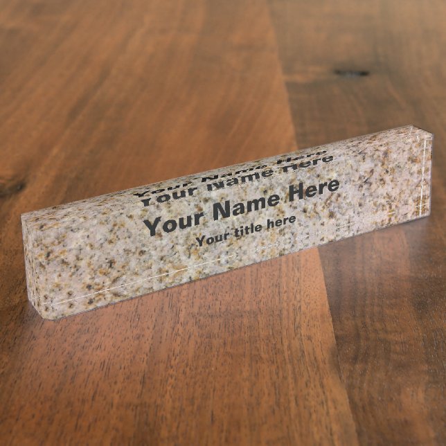 Granite Schreibtisch Namensplatte Namensplakette (Seite)