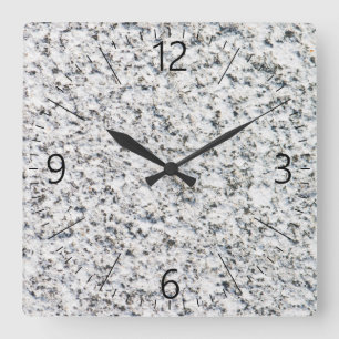Granite surface pattern quadratische wanduhr