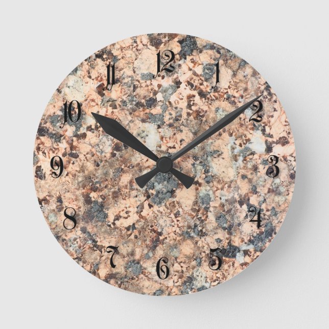 Granite texture runde wanduhr (Vorderseite)