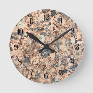 Granite texture runde wanduhr
