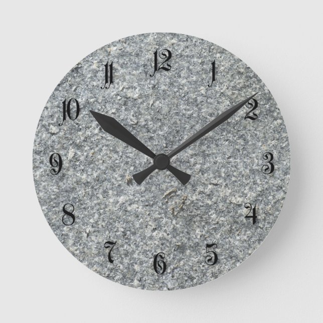 Granite texture runde wanduhr (Vorderseite)