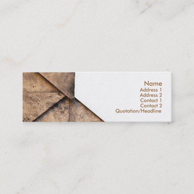 Granite Tiles Business Card Mini Visitenkarte (Vorderseite)