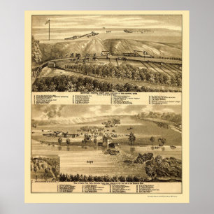 Granitfälle, MN Panoramablick - 1874 Poster